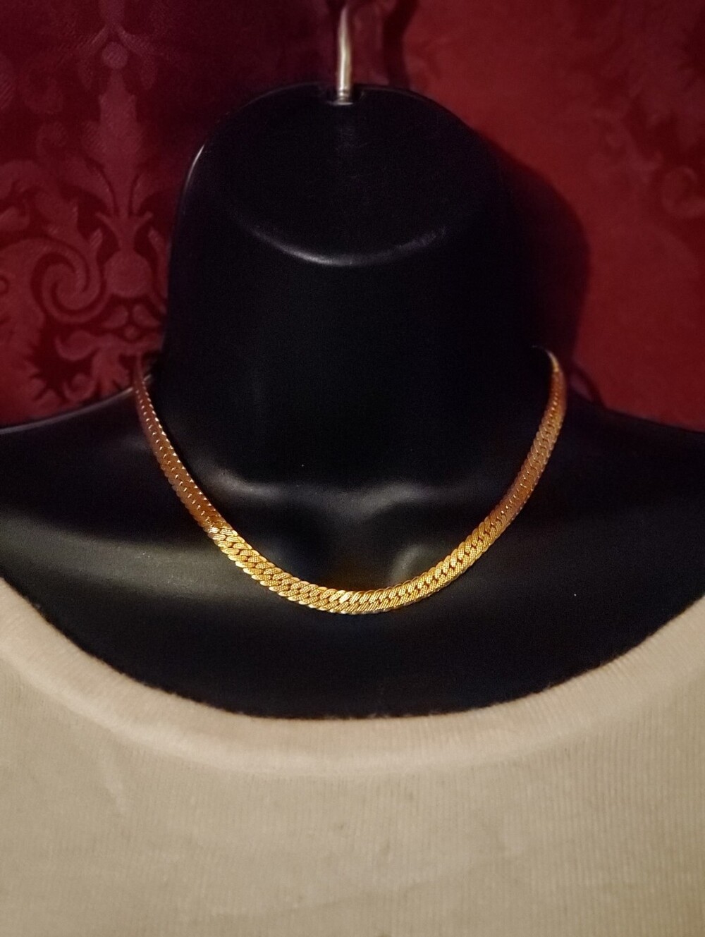 Women's Gold-Tone Herringbone Chain Necklace